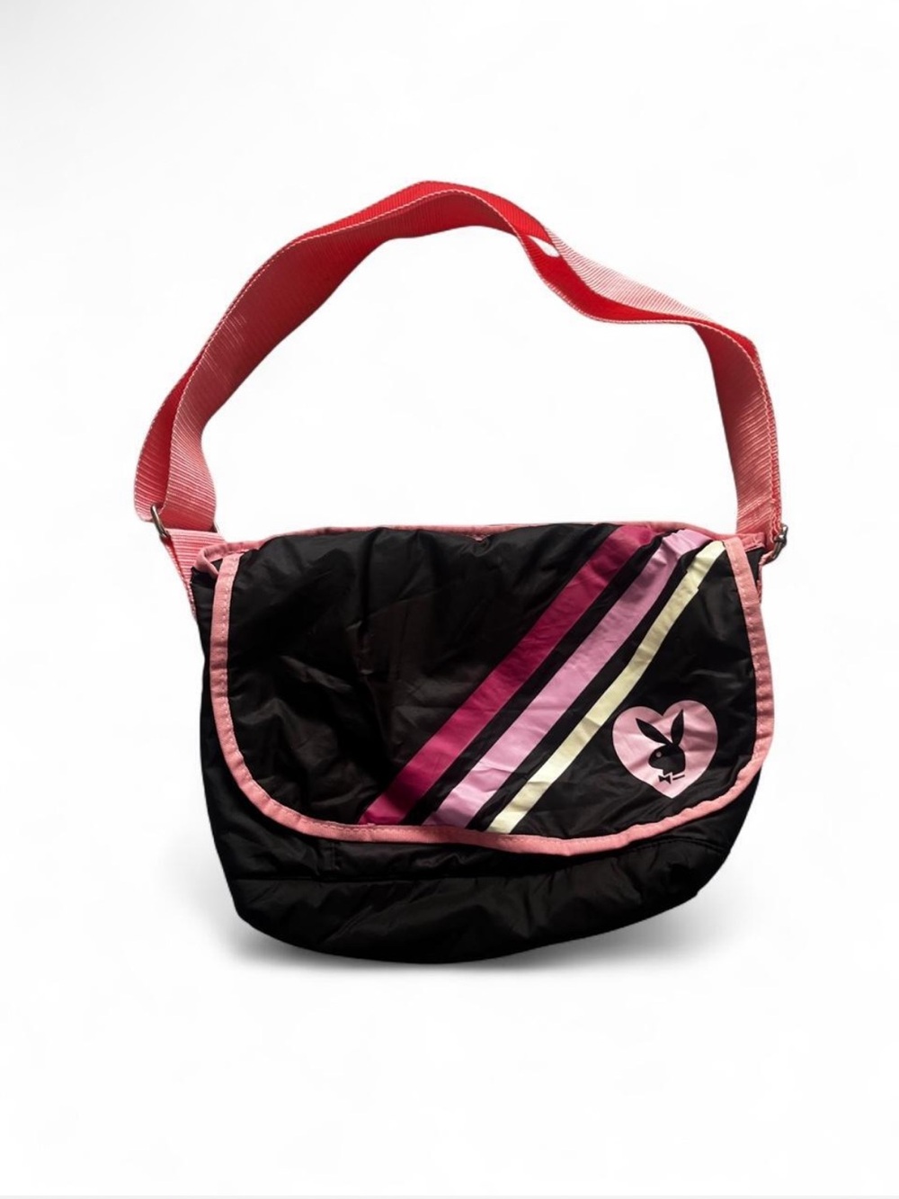 Playboy pink & Black Crossbody Messenger Bag